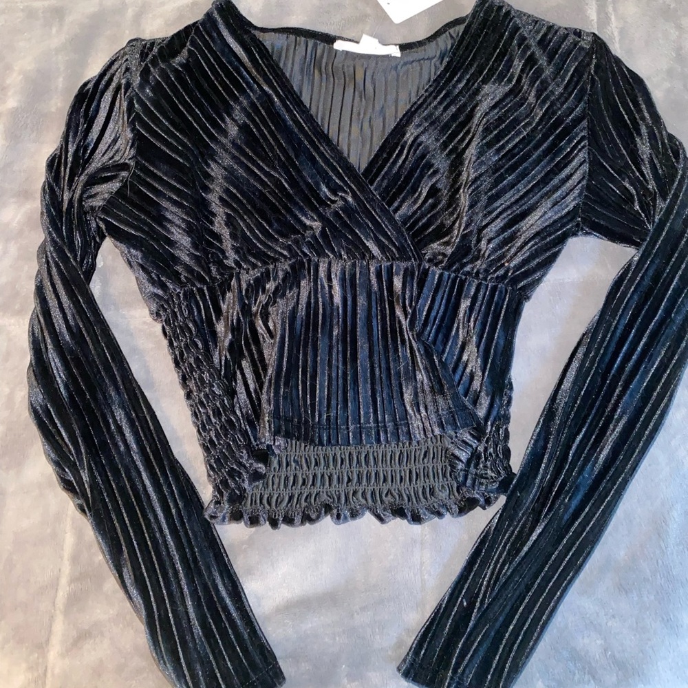 Black Velvet stretchy blouse